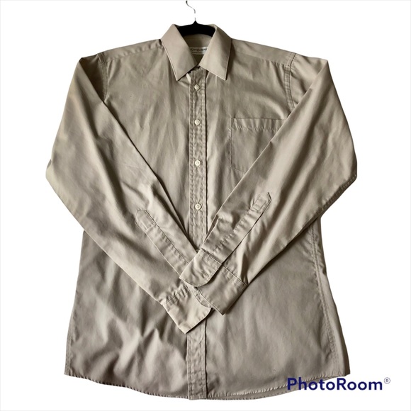 Vintage Yves Saint Laurent Beige Menswear Collar shirt - Picture 2 of 7